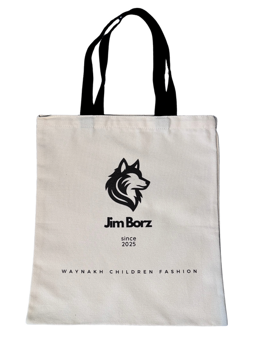 Tote Bag Jim Borz — Coton Impression noire (Édition Premium)